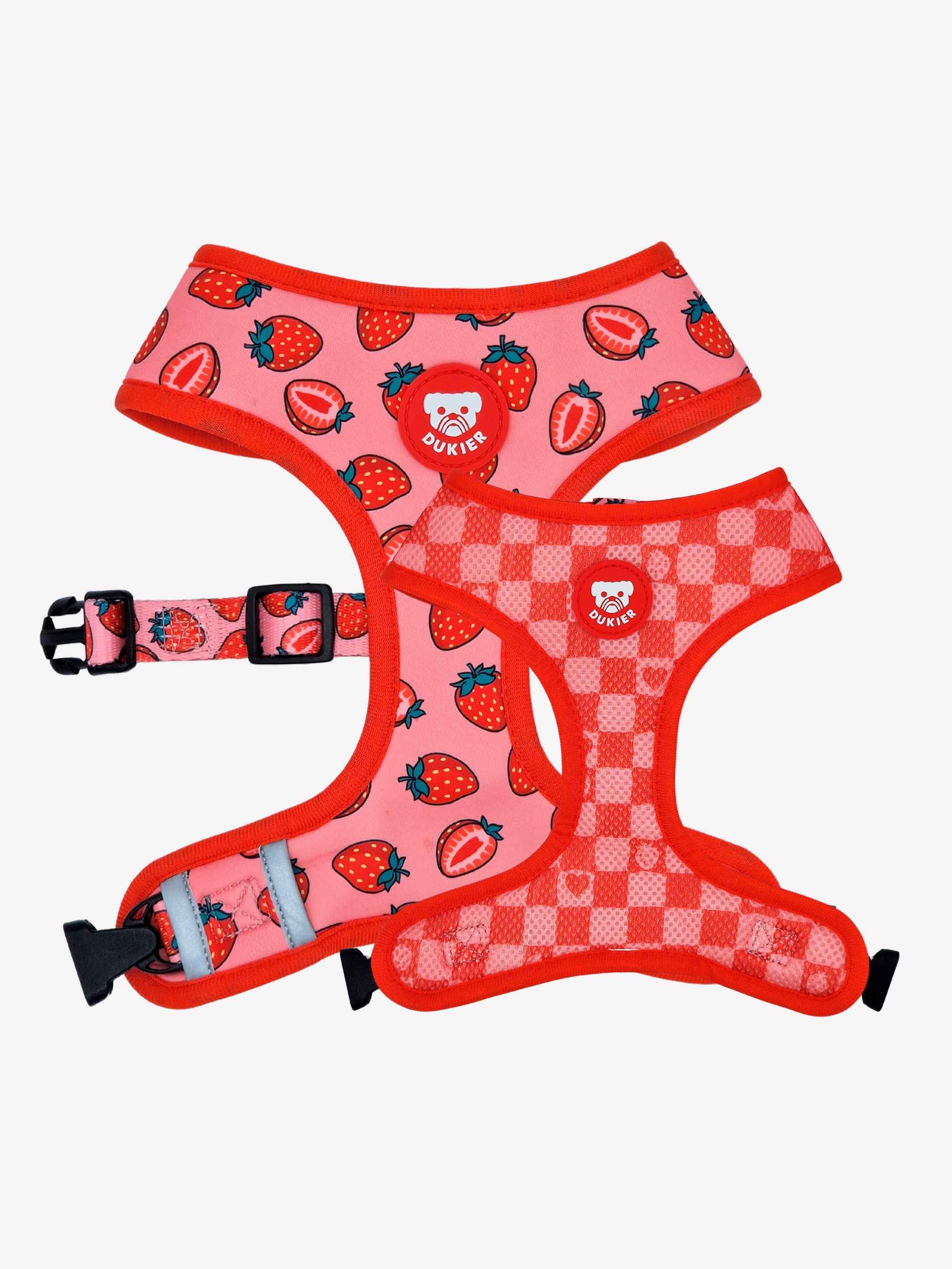 BERRY LOVE REVERSIBLE DOG HARNESS