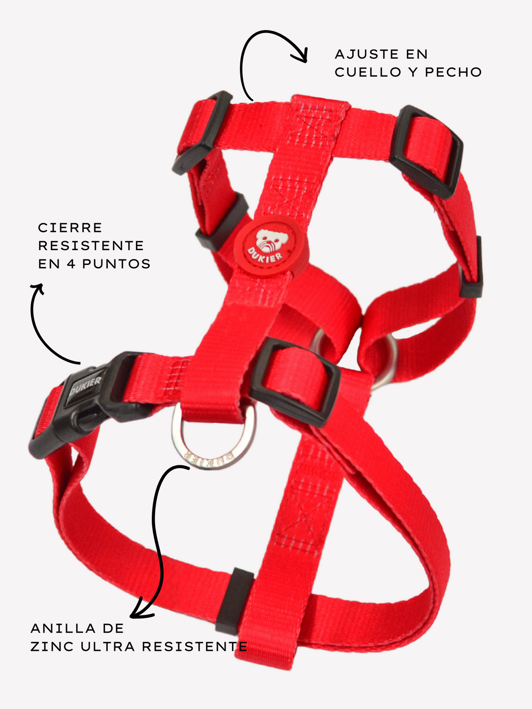 RED CLASSIC DOG HARNESS