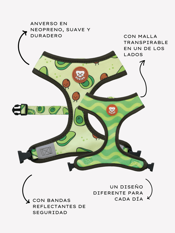 ARNÉS REVERSIBLE PARA PERRO AVOCADO