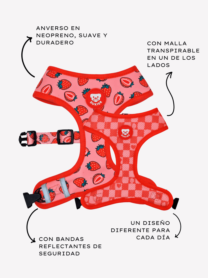 ARNÉS REVERSIBLE PARA PERRO BERRY LOVE - Dukier