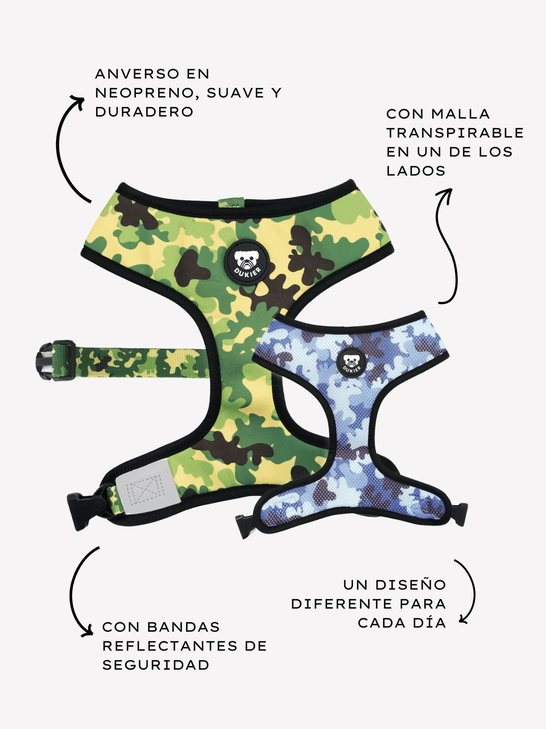 CAMO REVERSIBLE DOG HARNESS