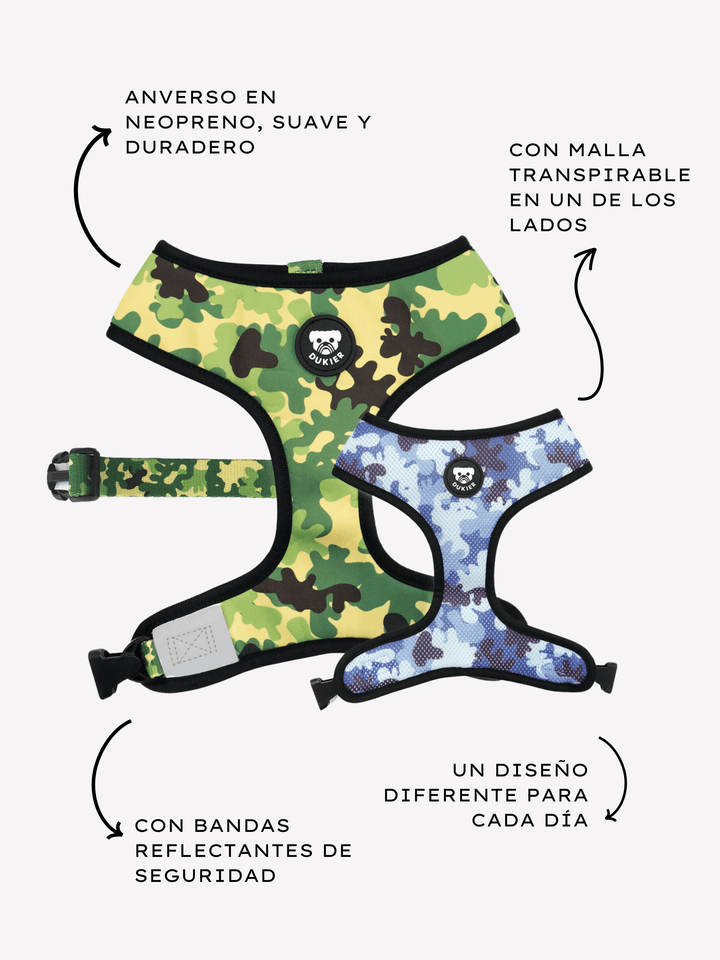 CAMO REVERSIBLE DOG HARNESS