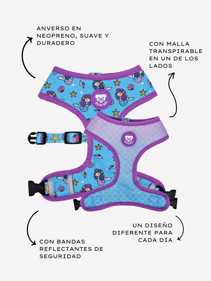 ARNÉS REVERSIBLE PARA PERRO MERMAID