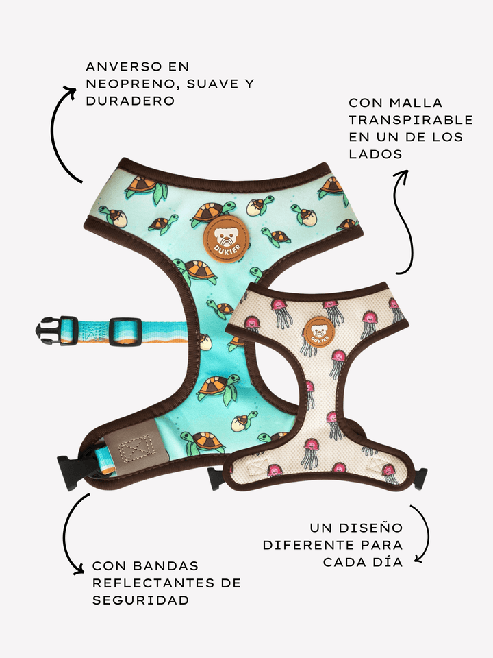 TURTLE REVERSIBLE DOG HARNESS