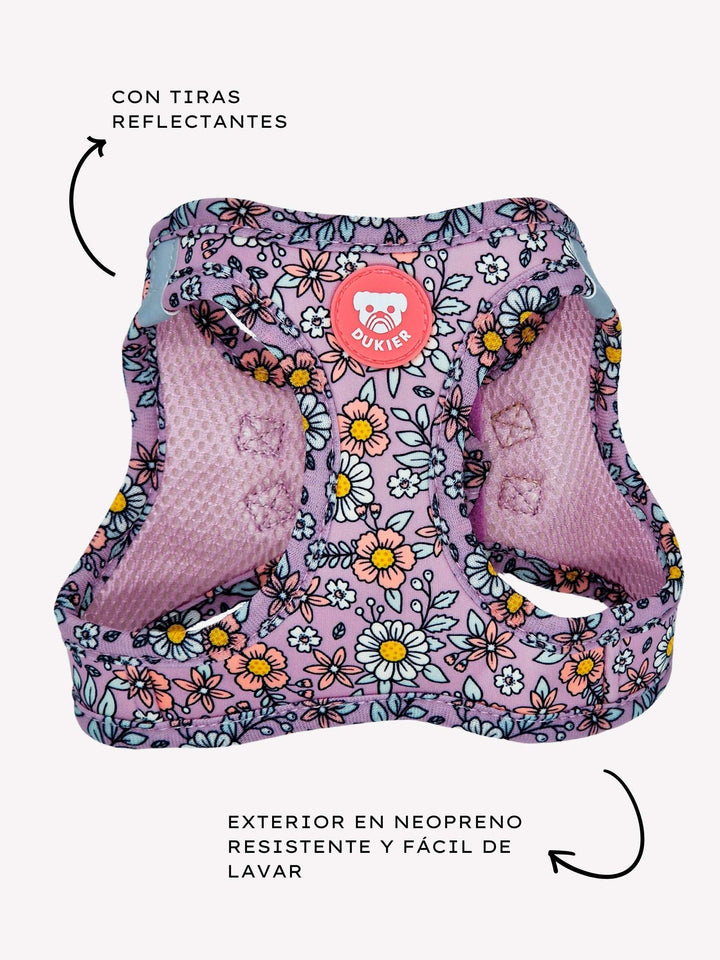 ARNÉS BODY PERRO FLOWER POWER