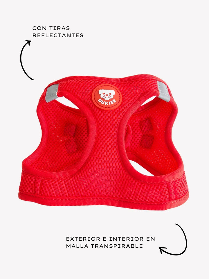DOG BODY HARNESS RED