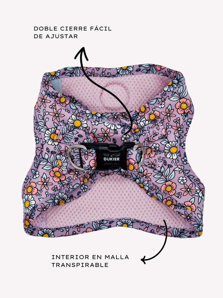 ARNÉS BODY PERRO FLOWER POWER