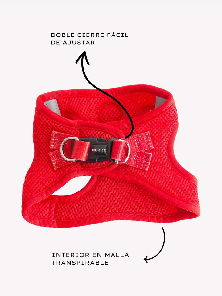 DOG BODY HARNESS RED