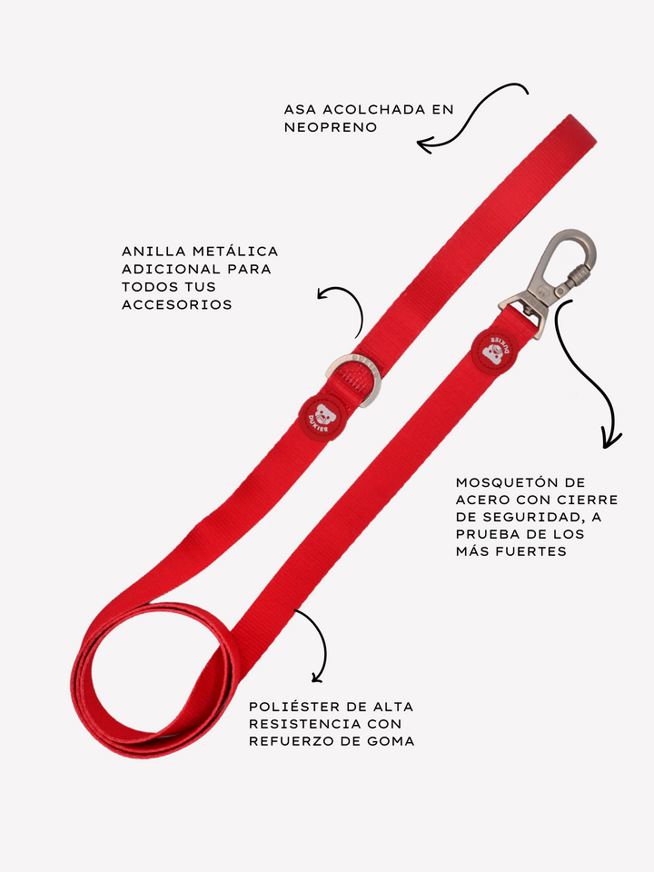 CORREA PARA PERRO RED