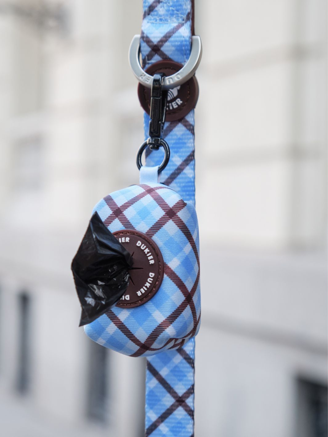 PORTA BOLSAS CACA TARTÁN BLUE MOCCA