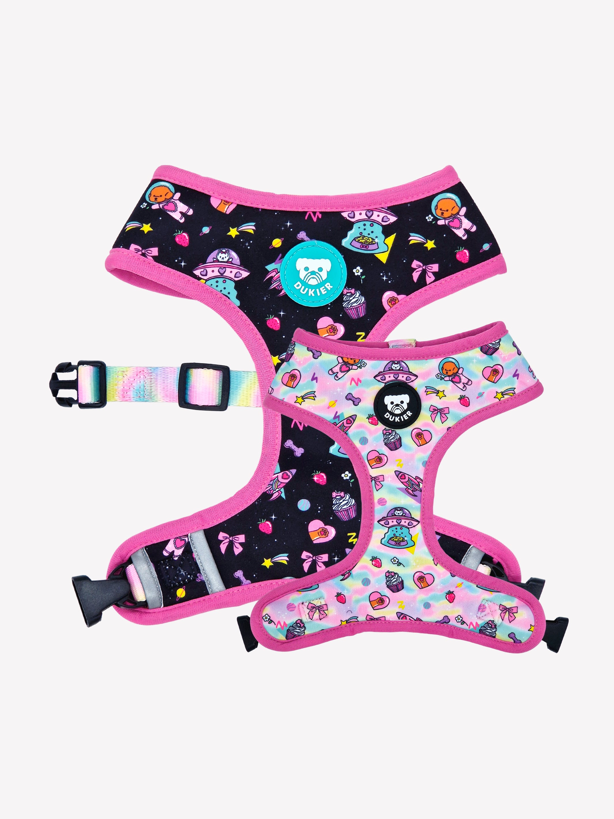 Dog Pink Galaxy Harness DUKIER ISA MUGURUZA Dukier
