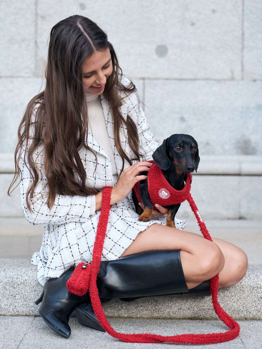 CORREA PARA PERRO TEDDY RED