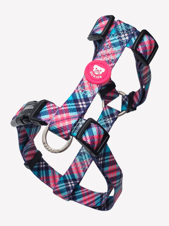 ARNÉS CLÁSICO PARA PERRO TARTÁN PINK