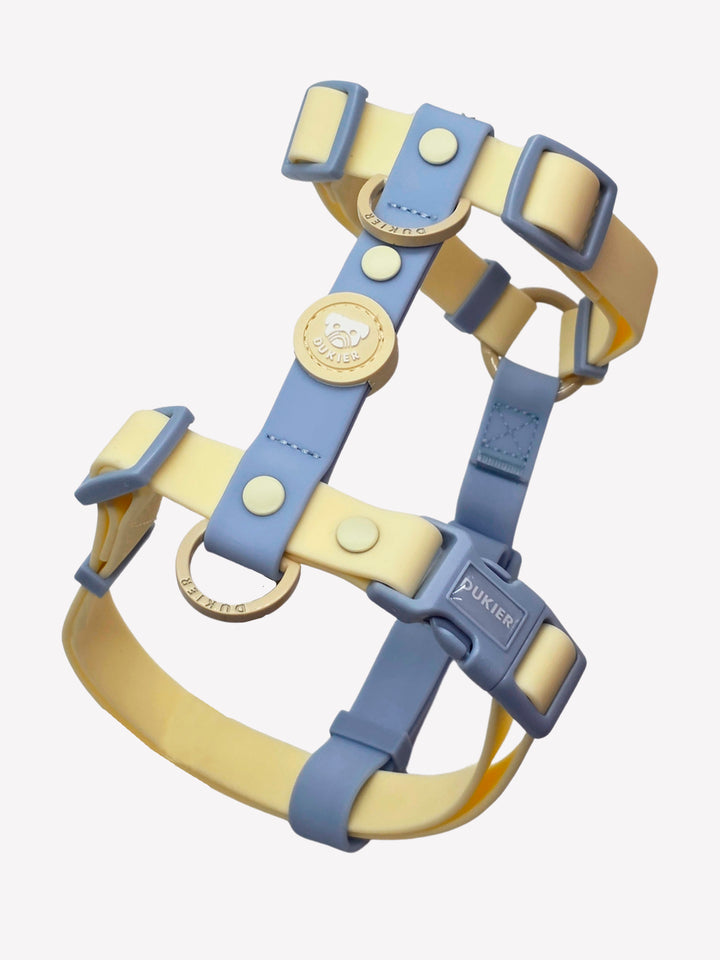 WATERPROOF DOG HARNESS VANILLA BLUE