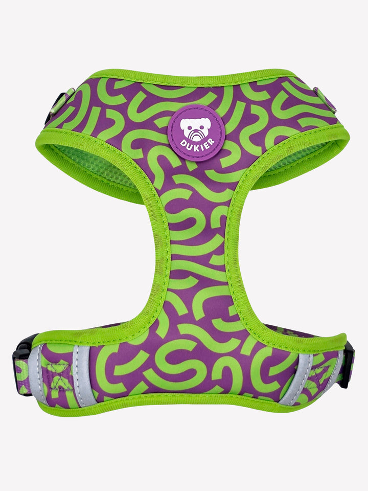 HARNAIS RÉGLABLE KALEIDO LIME SWIRL POUR CHIEN
