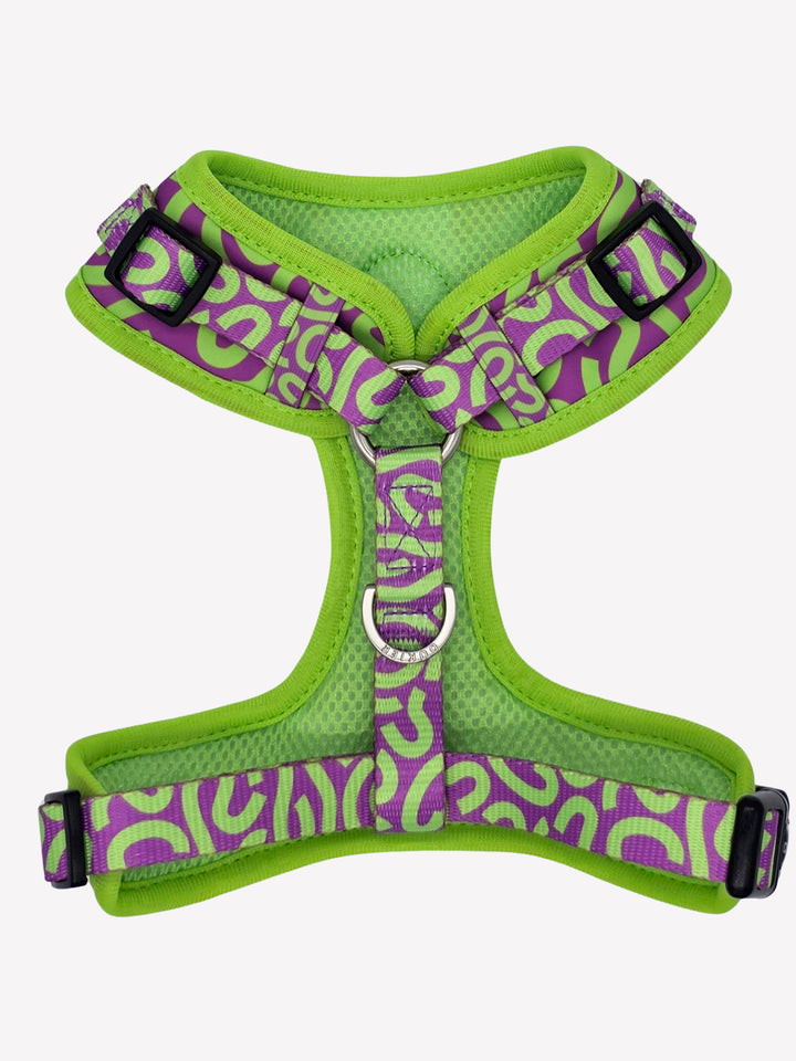HARNAIS RÉGLABLE KALEIDO LIME SWIRL POUR CHIEN