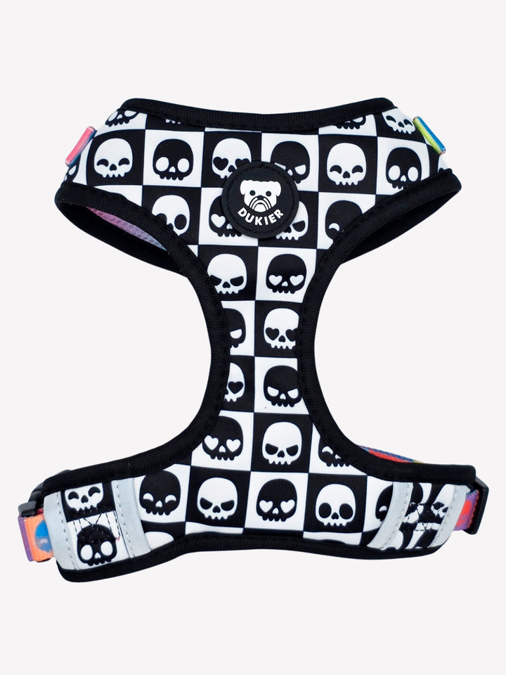 ADJUSTABLE DOG HARNESS SKULLS