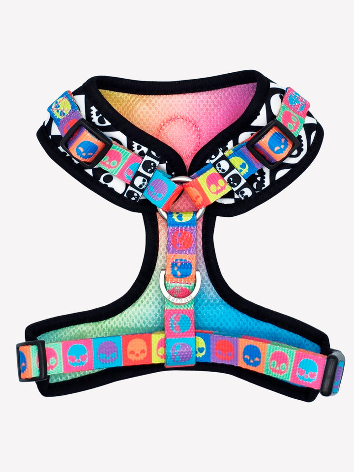 ADJUSTABLE DOG HARNESS SKULLS