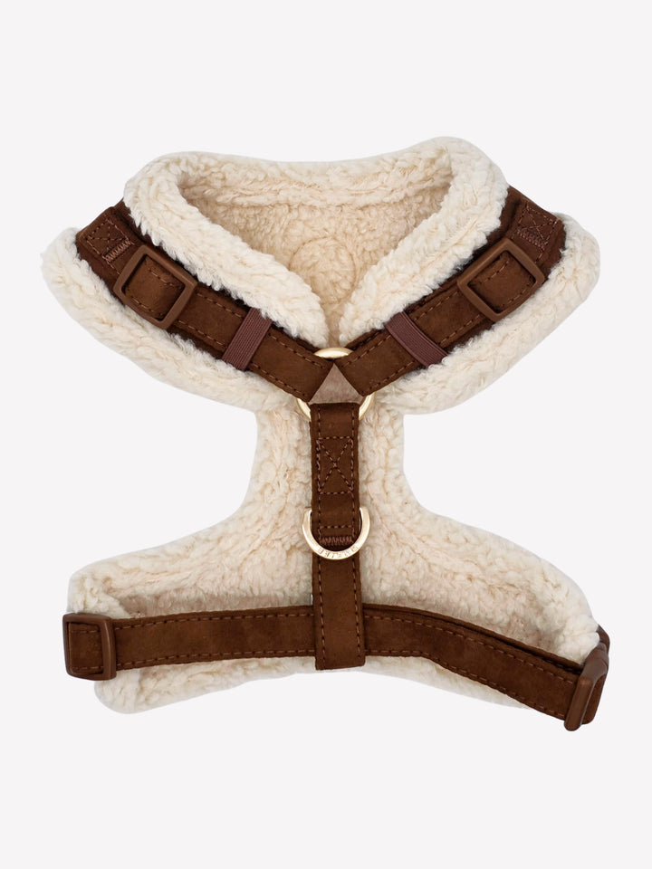 VERSTELLBARES HUNDEGESCHIRR SUEDE CAMEL