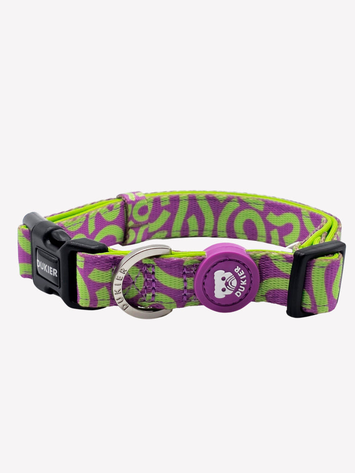 COLLIER KALEIDO LIME SWIRL POUR CHIEN