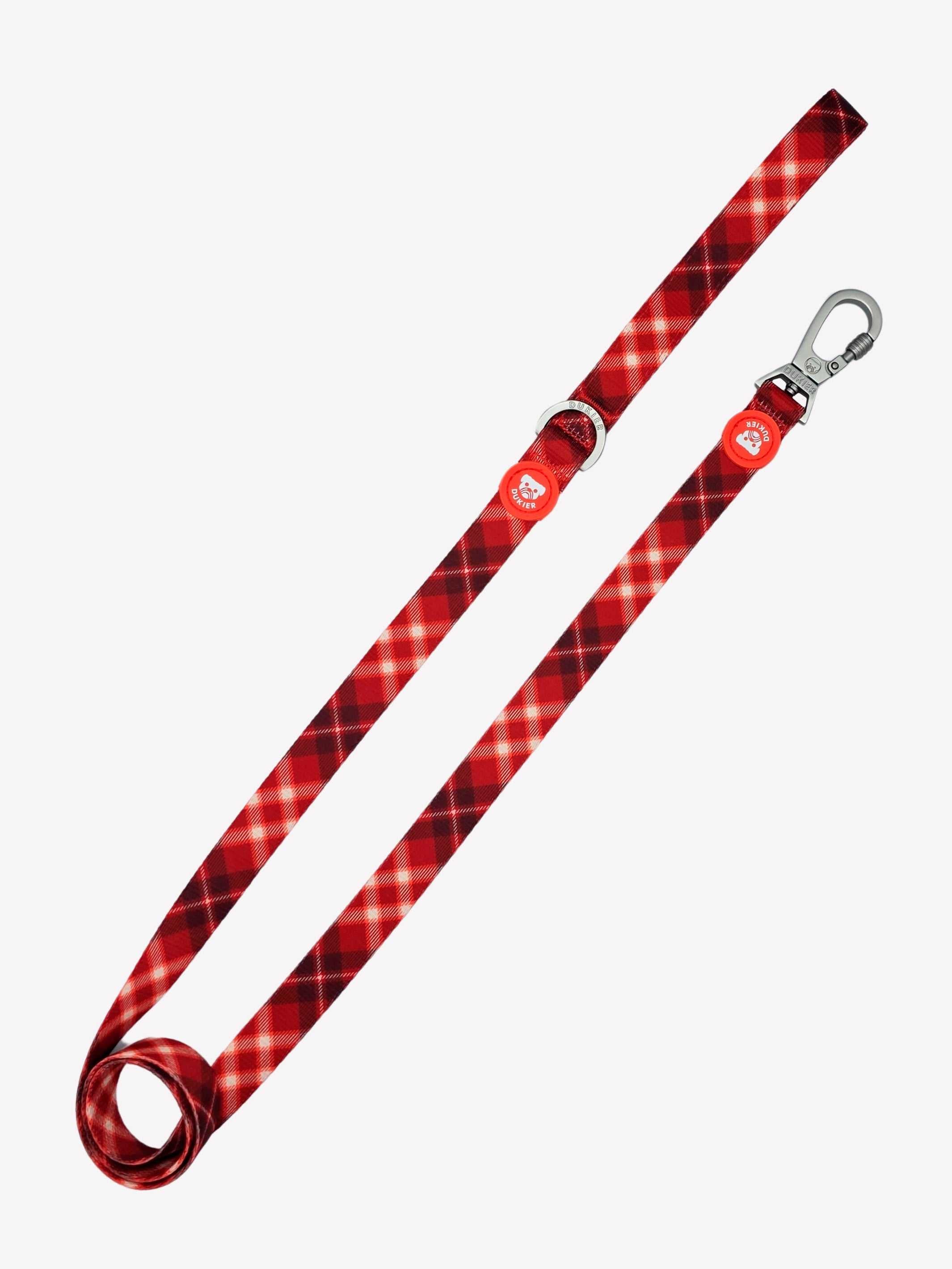 TARTAN RED LEASH FOR DOGS