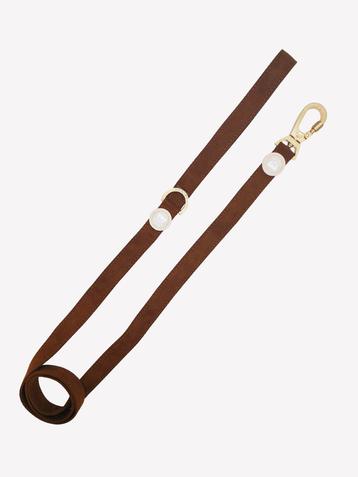 HUNDELEINE SUEDE CAMEL