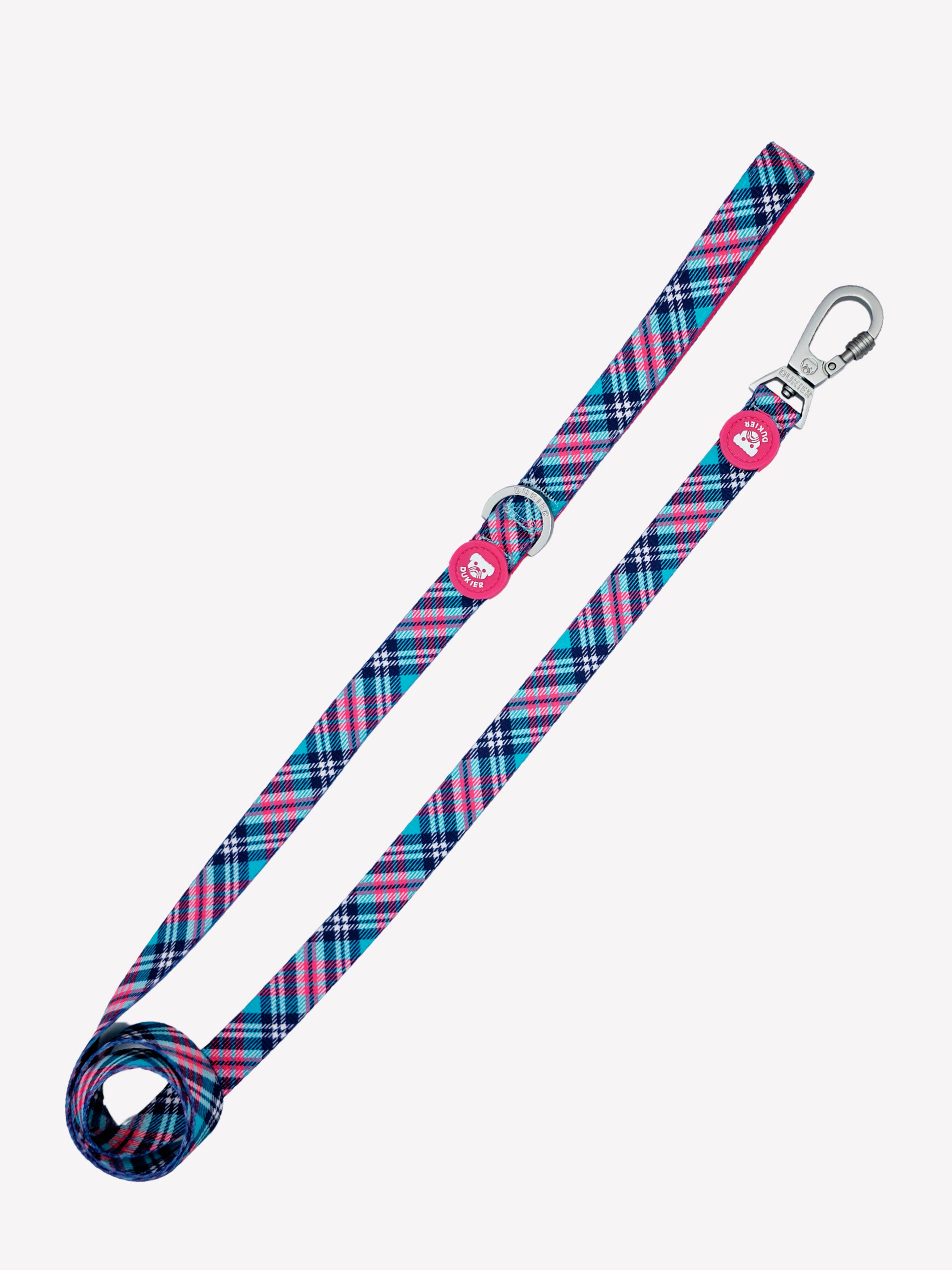 CORREA PARA PERRO TARTÁN PINK