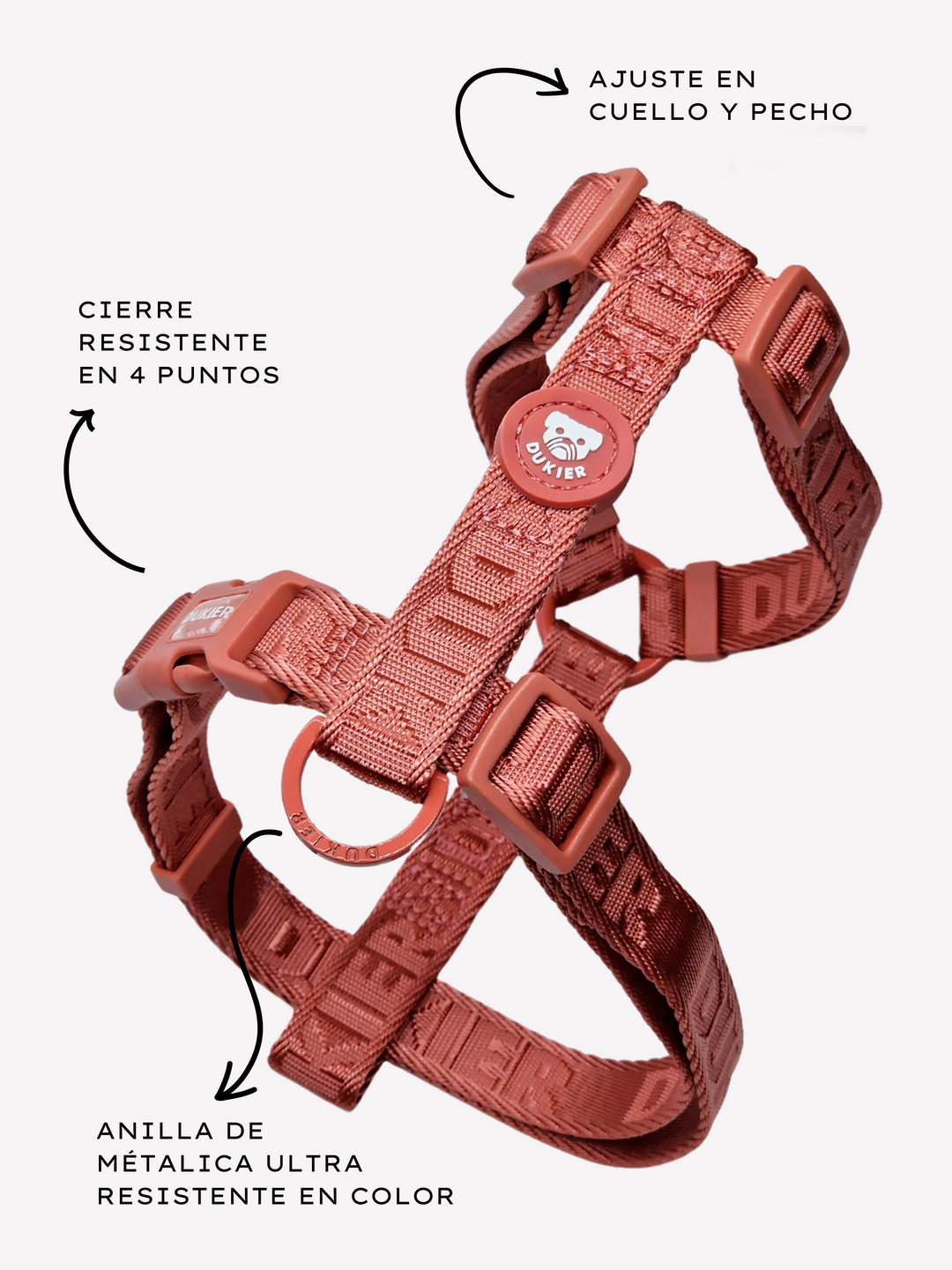 ARNÉS CLÁSICO PARA PERRO TERRACOTA