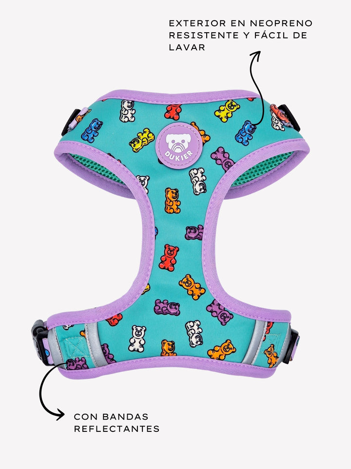 GUMMY BEARS ADJUSTABLE DOG HARNESS