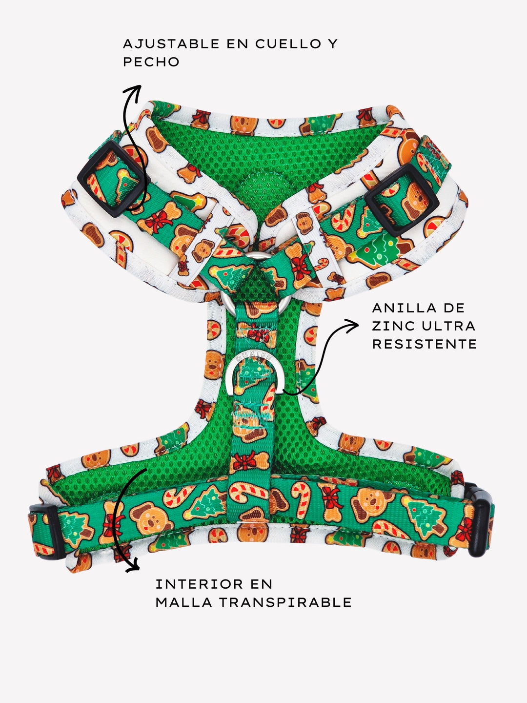 VERSTELLBARES HUNDEGESCHIRR GINGER BREAD