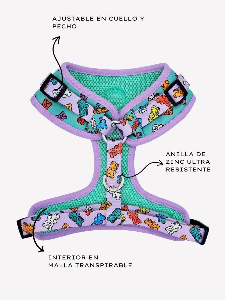 GUMMY BEARS ADJUSTABLE DOG HARNESS