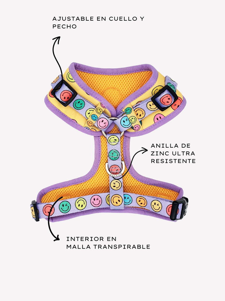 ARNÉS AJUSTABLE PARA PERRO SMILEY