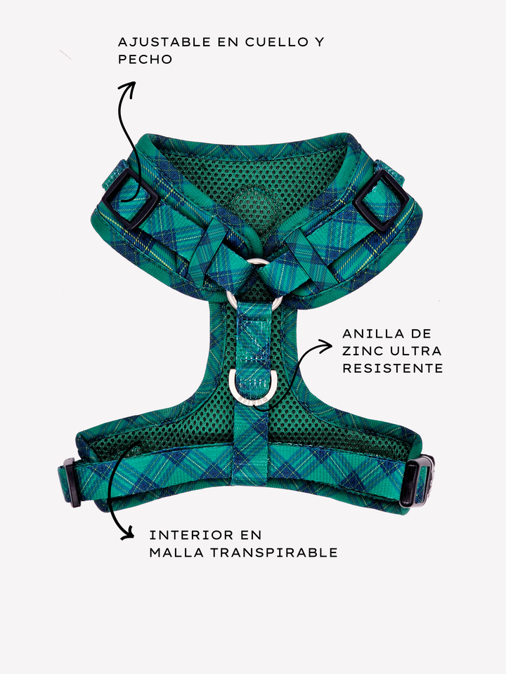 TARTÁN ADJUSTABLE DOG HARNESS
