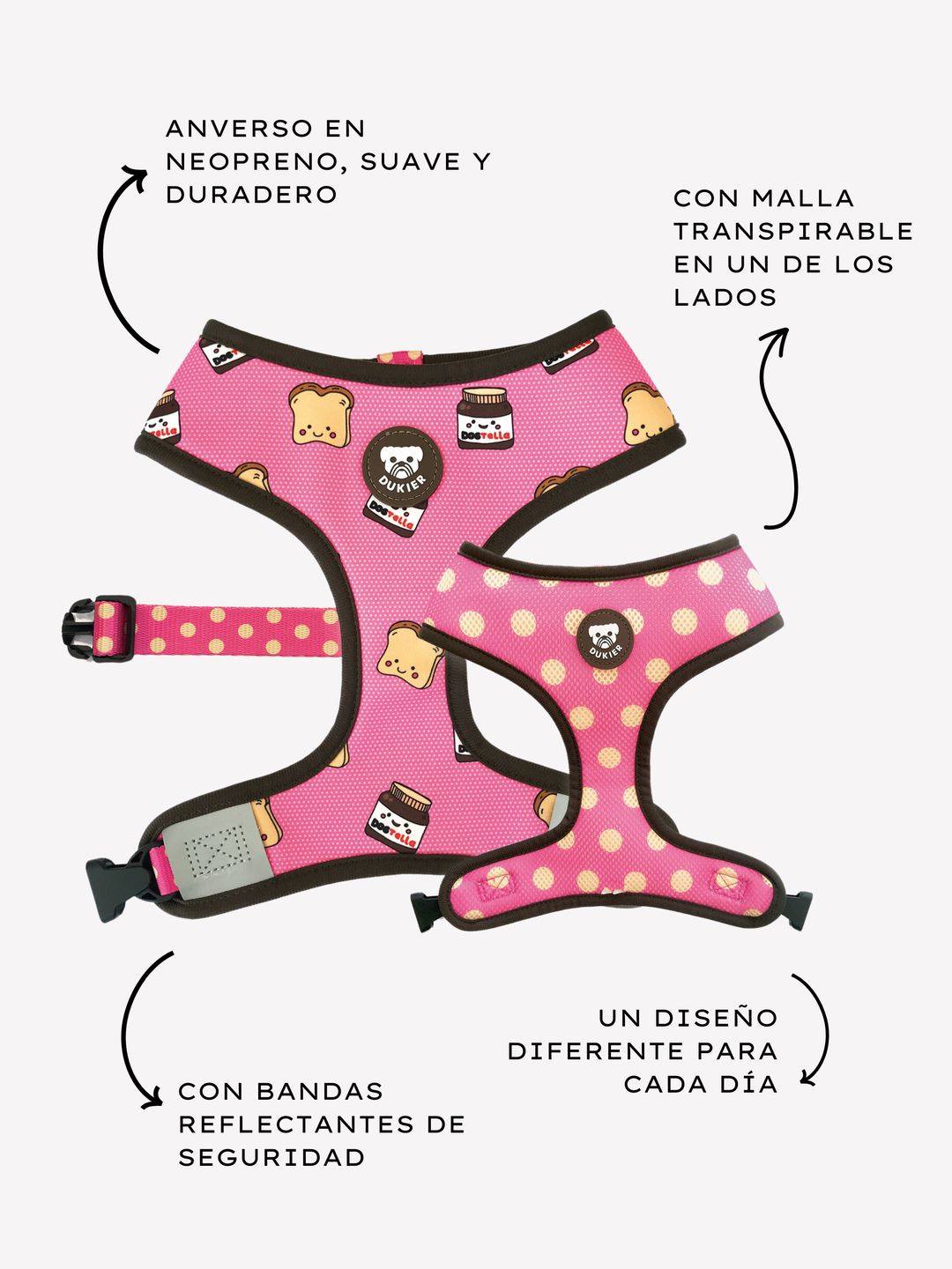 DOGTELLA REVERSIBLE DOG HARNESS