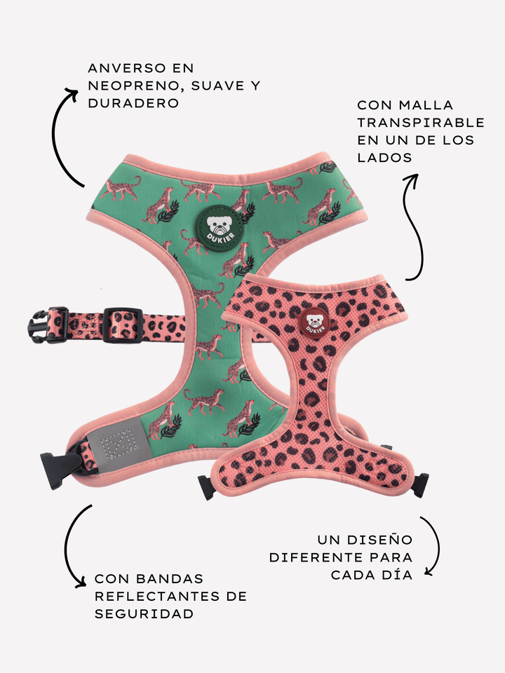 ARNÉS REVERSIBLE PARA PERRO LEOPARD