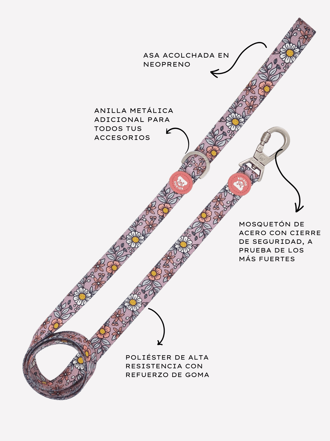 CORREA PARA PERRO FLOWER POWER