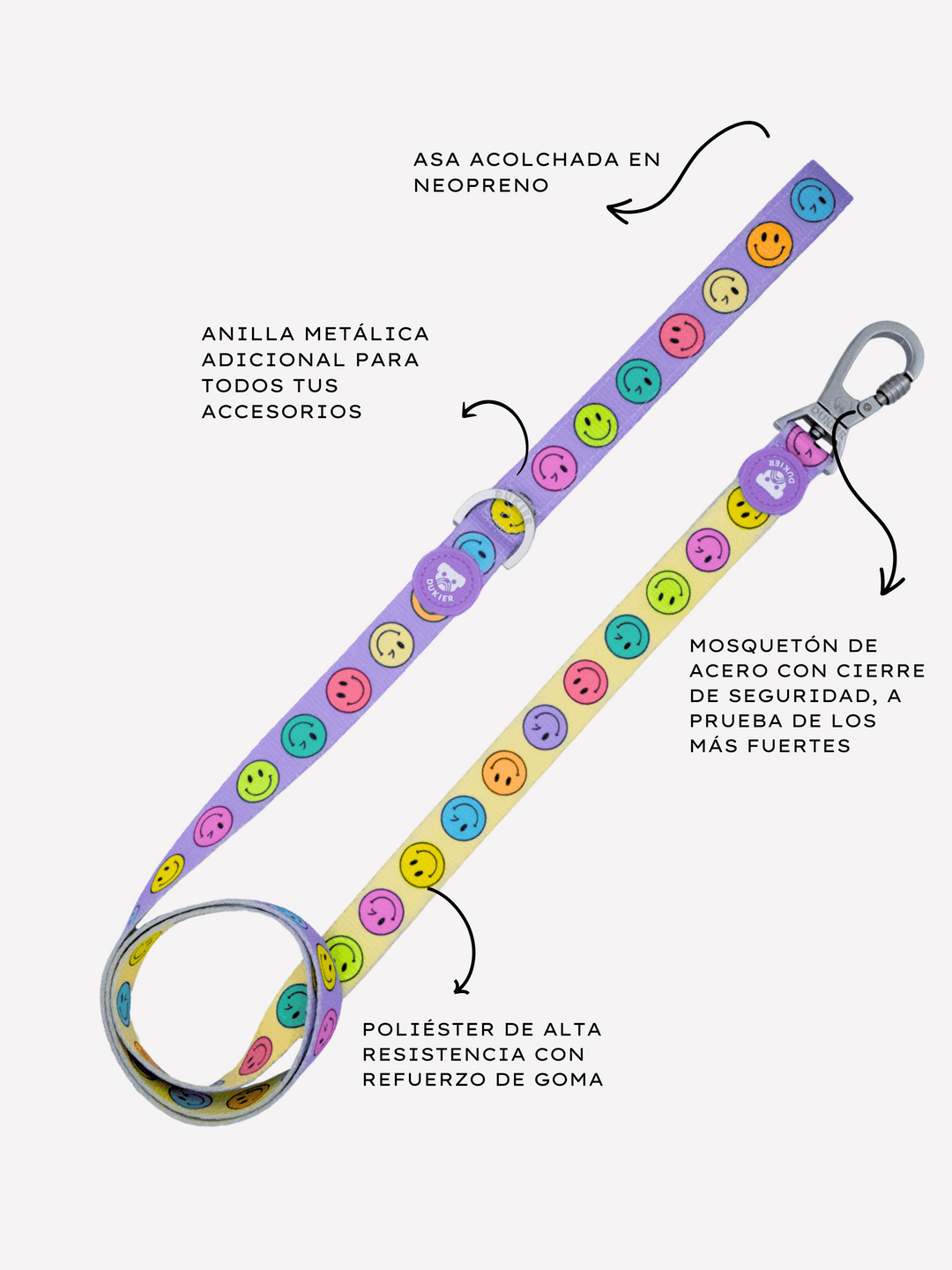 CORREA PARA PERRO SMILEY