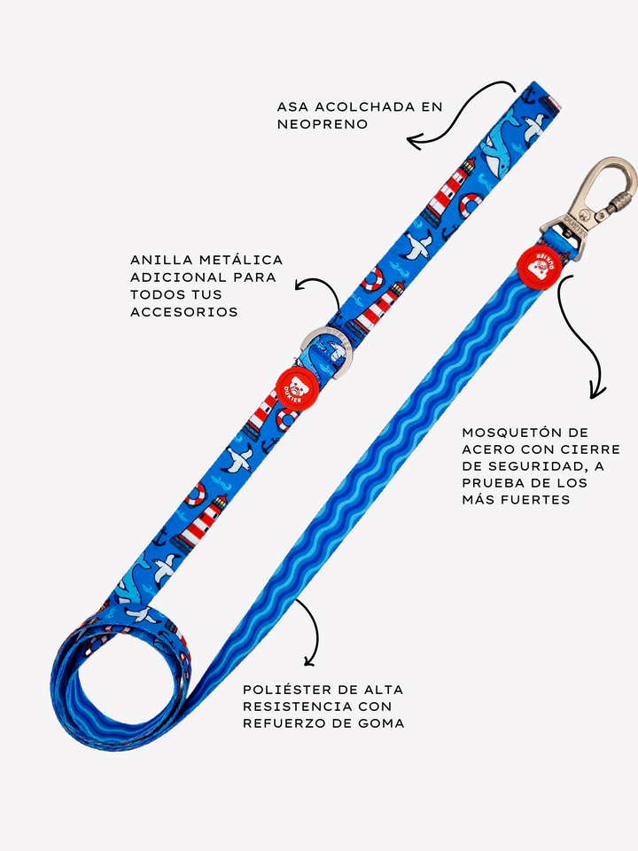 CORREA PARA PERRO NAVY
