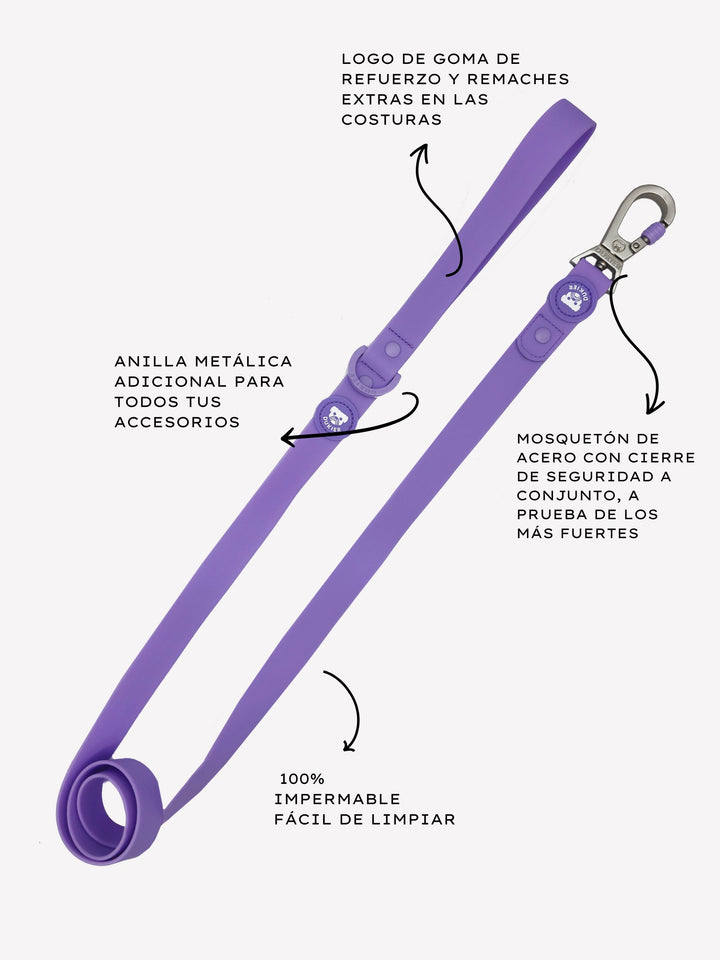 CORREA WATERPROOF PARA PERRO PURPLE