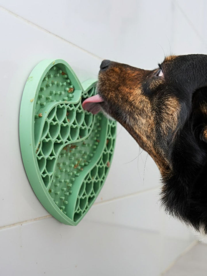 LICK MAT PER CANE GREEN LOVE
