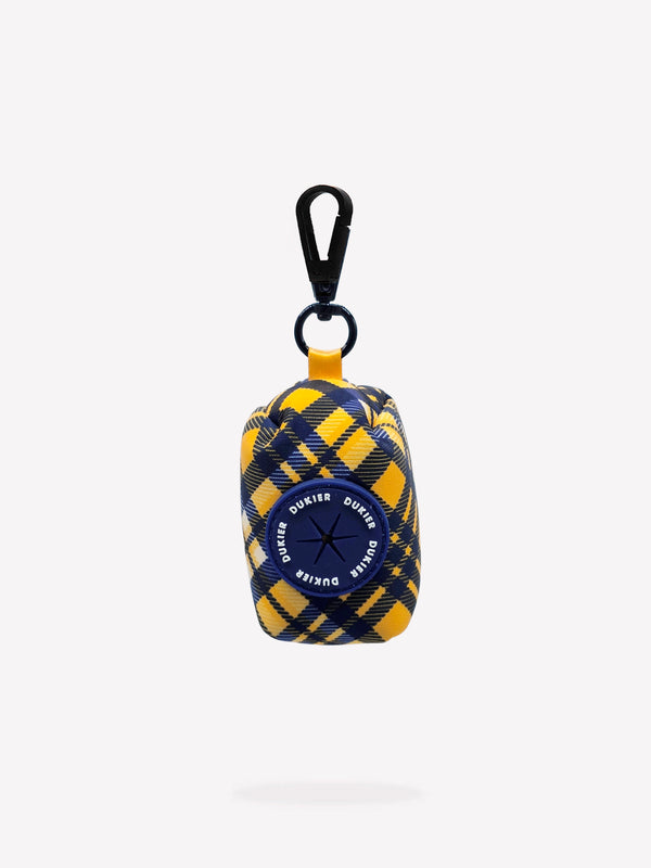 TARTAN MUSTARD POO BAG HOLDER