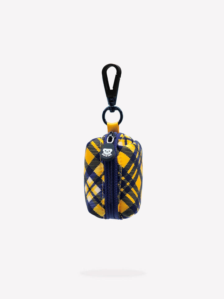 PORTA BOLSAS CACA TARTÁN MUSTARD