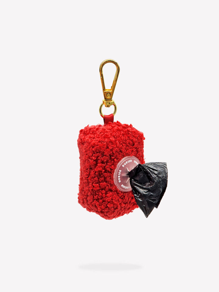 TEDDY RED POO BAG HOLDER