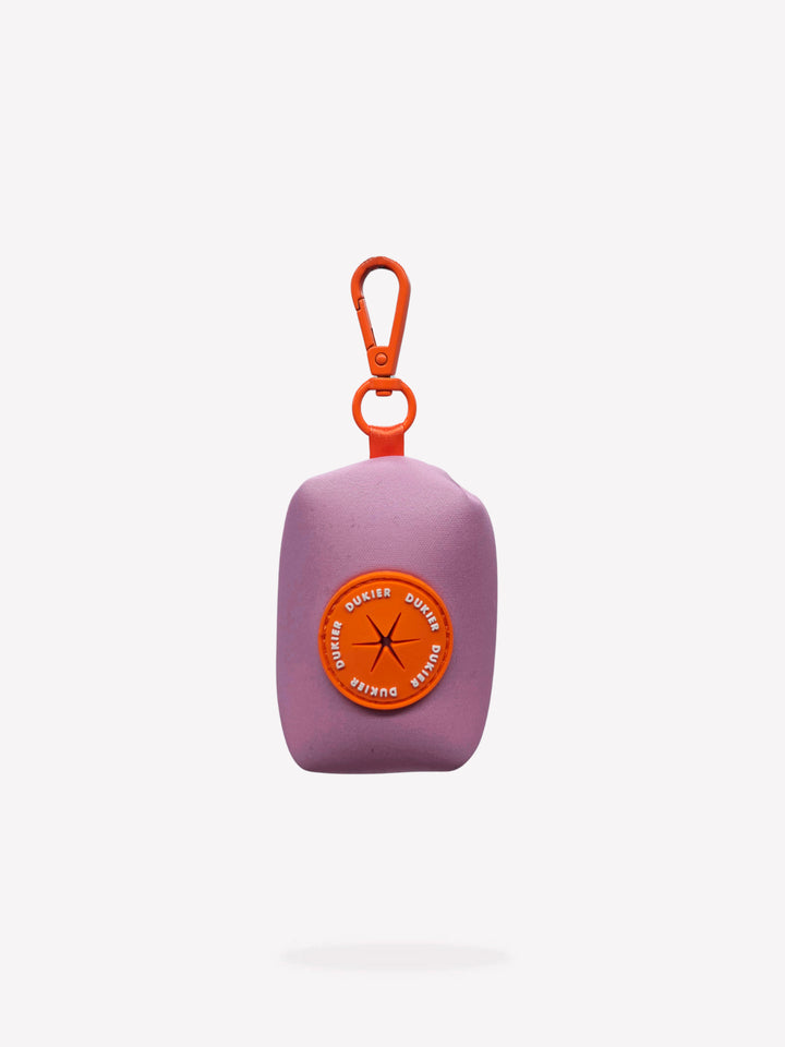 POO BAG HOLDER FOR DOGS TANGERINE PINK