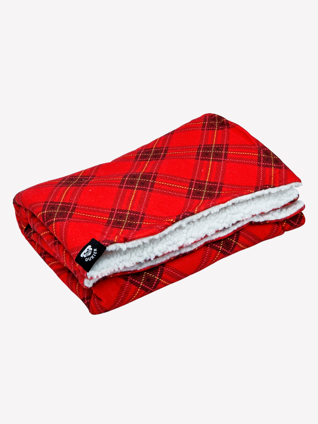 COPERTA IN PELUCHE TARTAN RED