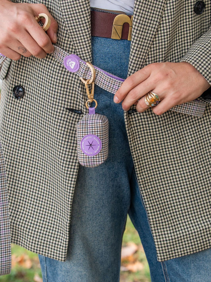 DOG POOP BAG HOLDER PREPPY LILAC
