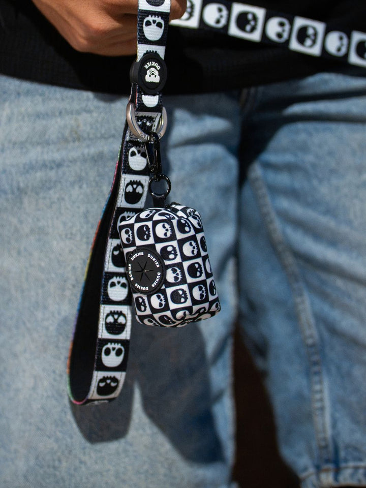 DOG POOP BAG HOLDER SKULLS