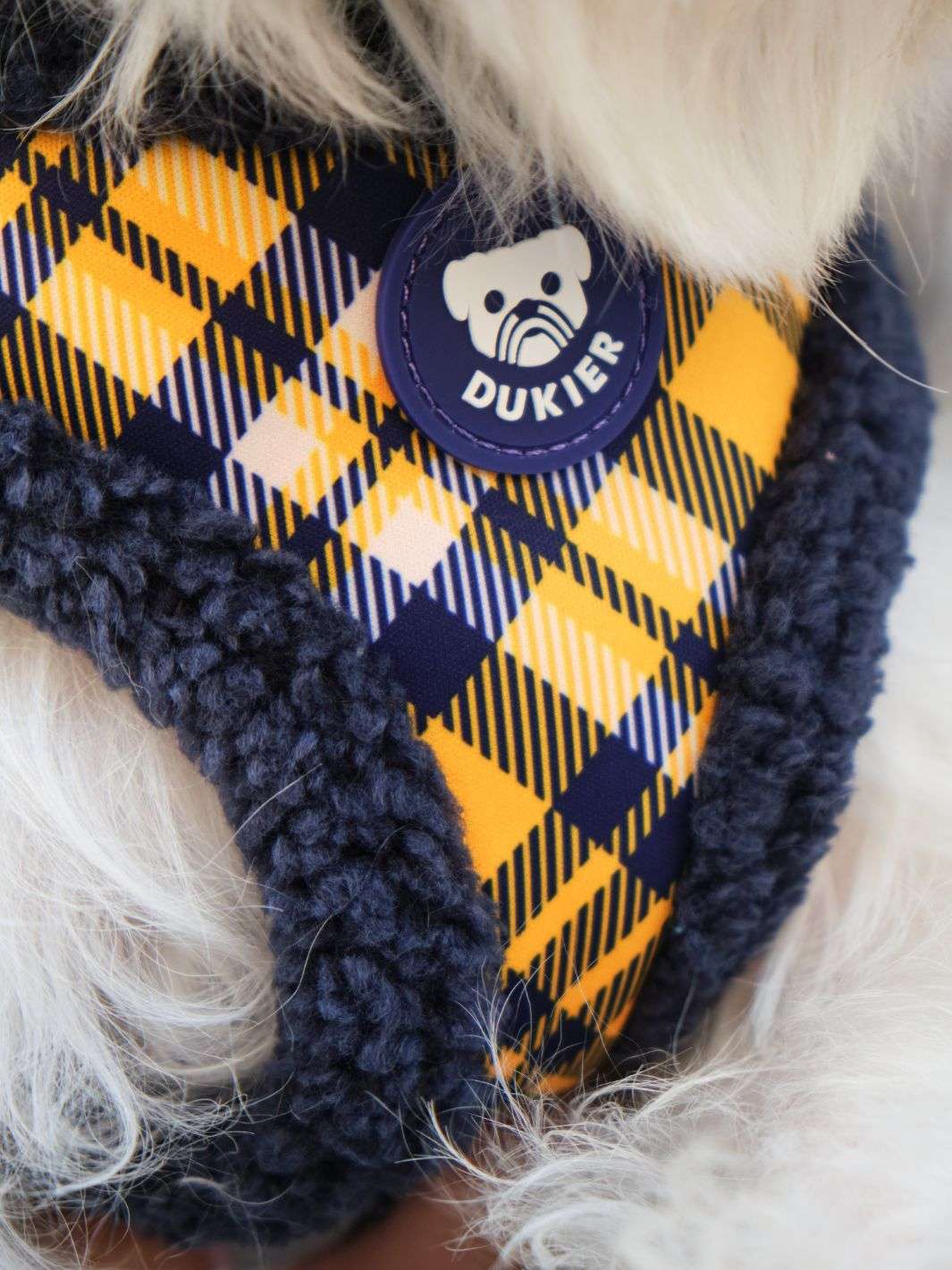 ARNES AJUSTABLE PARA PERRO TARTÁN MUSTARD