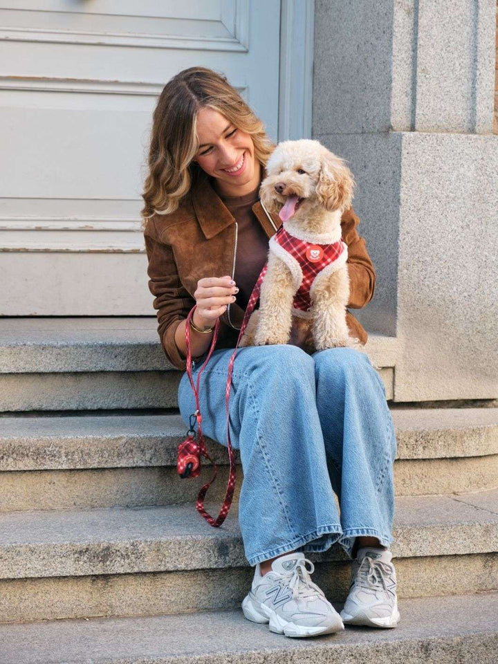 ARNES AJUSTABLE PARA PERRO TARTÁN RED