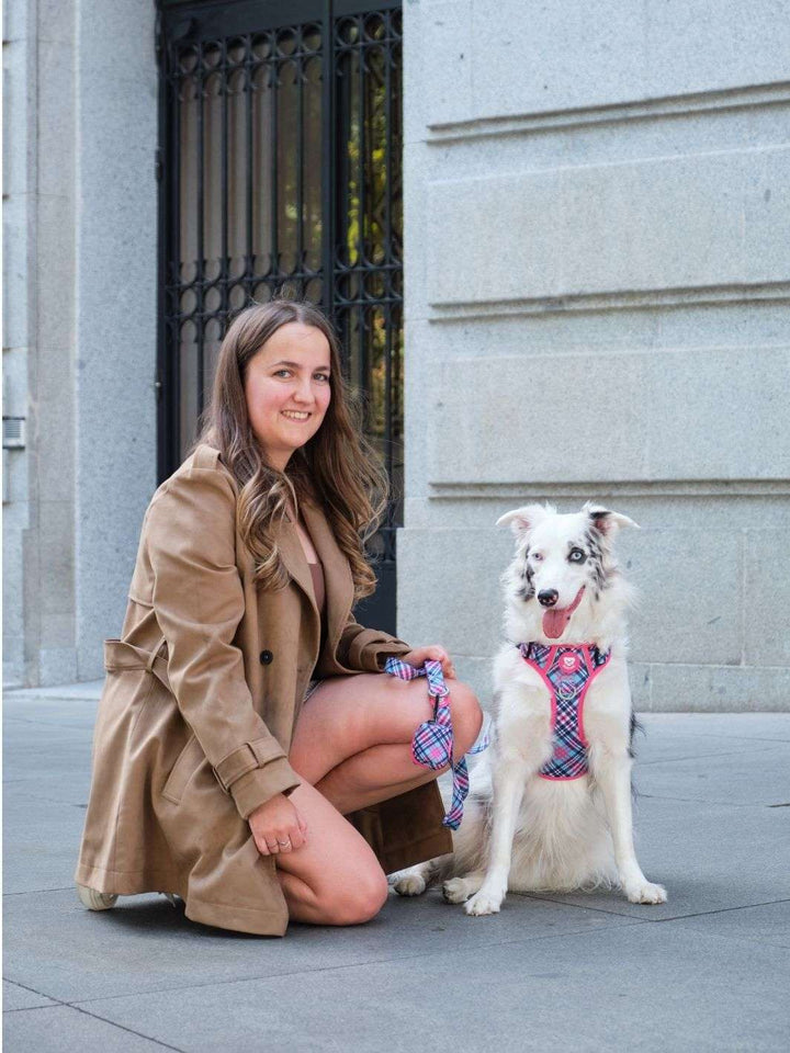ARNES TRAIL PARA PERRO TARTÁN PINK